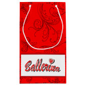 Ballerina Doll | Ballet | Rood | Personaliseren Klein Cadeauzakje (Achterkant)