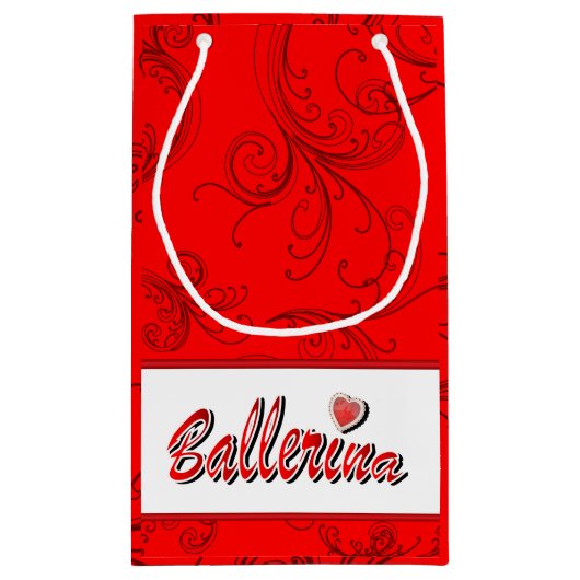 Ballerina Doll | Ballet | Rood | Personaliseren Klein Cadeauzakje (Achterkant)