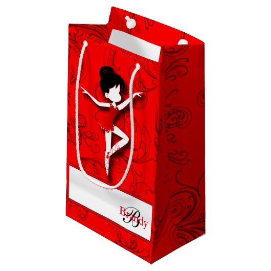 Ballerina Doll | Ballet | Rood | Personaliseren Klein Cadeauzakje (Voorkant Gekanteld)