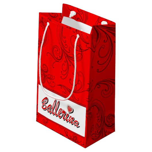 Ballerina Doll | Ballet | Rood | Personaliseren Klein Cadeauzakje (Achterkant Gekanteld)