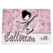 Ballerina Doll | Roze Tourmaline | Personaliseren Groot Cadeauzakje (Voorkant)