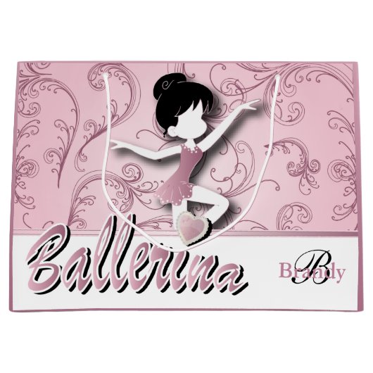 Ballerina Doll | Roze Tourmaline | Personaliseren Large Cadeautasje (Voorkant)