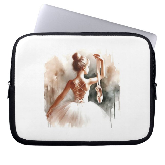 "Ballerina Dreams – Beschermende laptophoes" Laptop Sleeve (Voorkant)