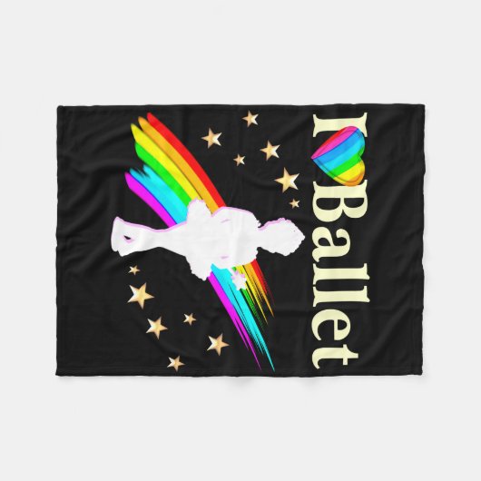 BALLERINA DREAMS IS WAAR FLEECE DEKEN (Voorkant (Horizontaal))