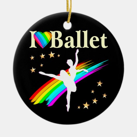 BALLERINA DROMEN KOMEN TOT WARE VORMGEVING KERAMISCH ORNAMENT (Voorkant)