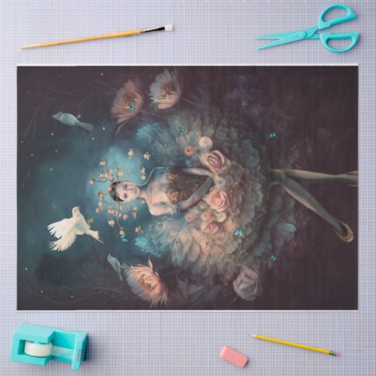 Ballerina droomt vogelpest Butterflies Tissuepapier (Craft)