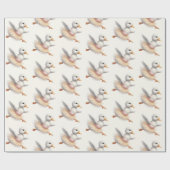 Ballerina Duck Waterverf Baby shower Cadeaupapier (Vlak)