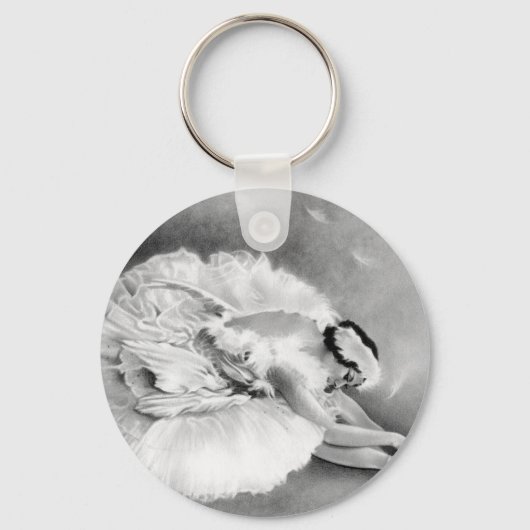 Ballerina Dying Swan Sleutelhanger (Voorkant)