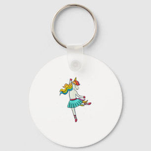Ballerina Eenhoorn Dansende Balletdanser Tutu Jurk Sleutelhanger