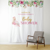 Ballerina & Eenhoorn Meisjesachtige Baby Shower Ac Wandkleed (In situ)