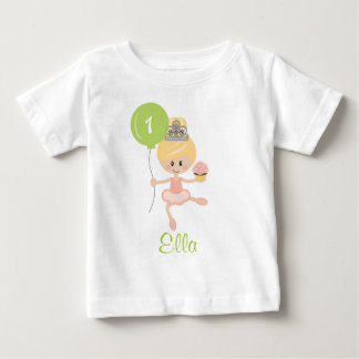 Ballerina Eerste Verjaardag Shirt Blonde