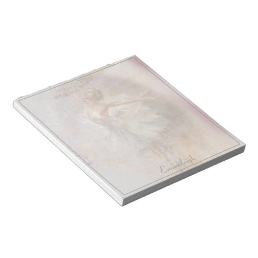 Ballerina Elegant Pose Bordergrens Notitieblok (Schuin)