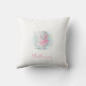 Ballerina Elephant Baby Girl Nursery Decor Cute Kussen (Achterkant)