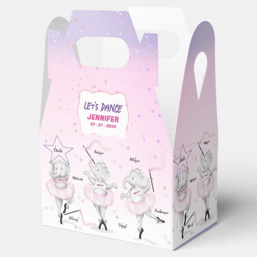 Ballerina Elephant Dance Overweging Bedankdoosjes (Geopend)