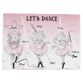 Ballerina Elephant Dance Overweging Groot Cadeauzakje (Achterkant)