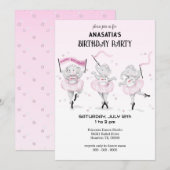 Ballerina Elephant Dance Overweging Kaart (Voorkant / Achterkant)