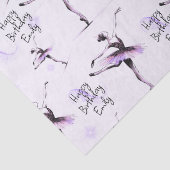 Ballerina Elke naam Paarse Verjaardag Tissuepapier (Detail)