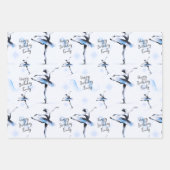 Ballerina elke naam Verjaardags Wrapping Papier Inpakpapier Vel (Voorkant 3)