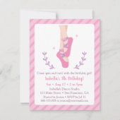 Ballerina en Ballet Schoenen Meisje Verjaardagsfee Kaart (Voorkant)