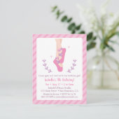 Ballerina en Ballet Schoenen Meisje Verjaardagsfee Kaart (Staand voorkant)