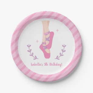 Ballerina en ballet schoenen meisjes verjaardag papieren bordje