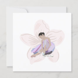 Ballerina en Bloem Kaart