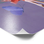 Ballerina en Butterflies Foto Afdruk (Hoek)