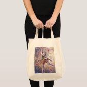 Ballerina en Butterflies Paars Gold Tote Bag (Voorkant (product))