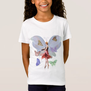 Ballerina en Butterflies T-shirt