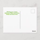 Ballerina en Cauldron Ballet Halloween Full Moon Briefkaart (Achterkant)