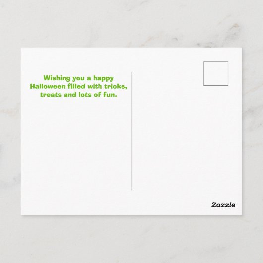 Ballerina en Cauldron Ballet Halloween Full Moon Briefkaart (Achterkant)