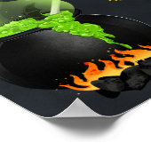 Ballerina en Cauldron Ballet Halloween Full Moon Poster (Hoek)