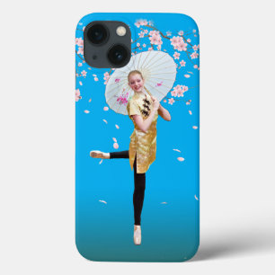 Ballerina en Cherry Blossom iPhone 13 Hoesje
