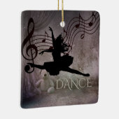 Ballerina en Muzieknoten Ballet Keramisch Ornament (Rechts)
