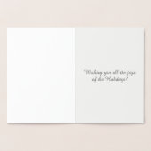 Ballerina en notenkraker dansen in de sneeuw folie kaarten (Binnen)