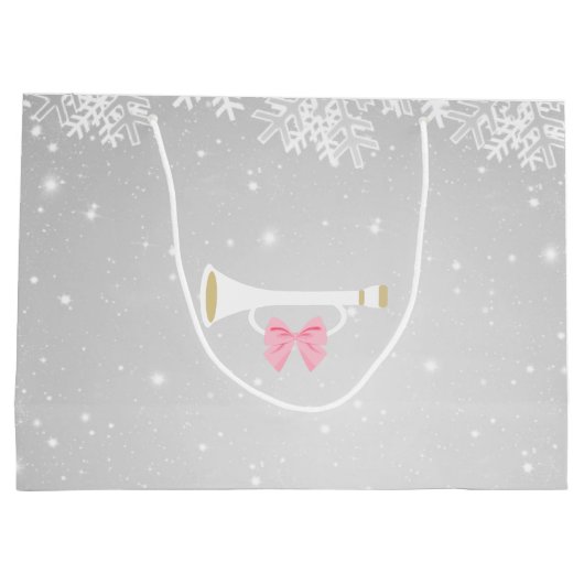 Ballerina en Notenkraker Kerstcadeau Tas Large Cadeautasje (Achterkant)