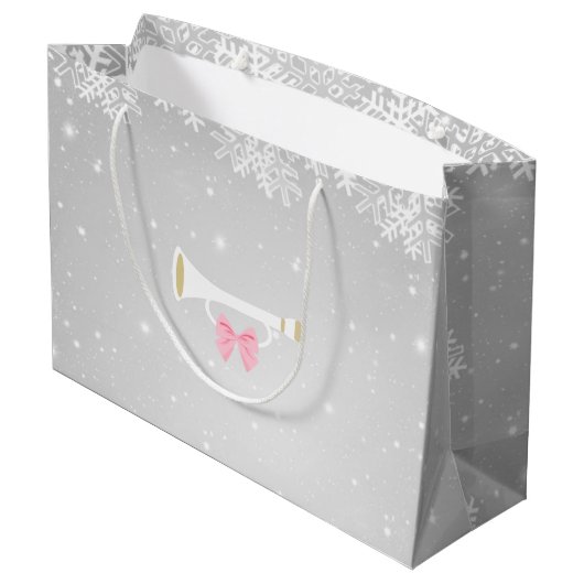 Ballerina en Notenkraker Kerstcadeau Tas Large Cadeautasje (Achterkant Gekanteld)