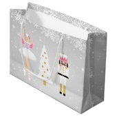 Ballerina en Notenkraker Kerstcadeau Tas Large Cadeautasje (Voorkant Gekanteld)