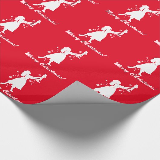 Ballerina en Nutcracker Merry Kerstmis Cadeaupapier (Hoek)