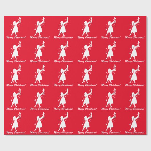 Ballerina en Nutcracker Merry Kerstmis Cadeaupapier (Vlak)