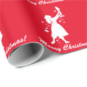 Ballerina en Nutcracker Merry Kerstmis Cadeaupapier (Rol Hoek)