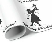 Ballerina en Nutcracker Merry kerstwrapping Cadeaupapier (Rol Hoek)