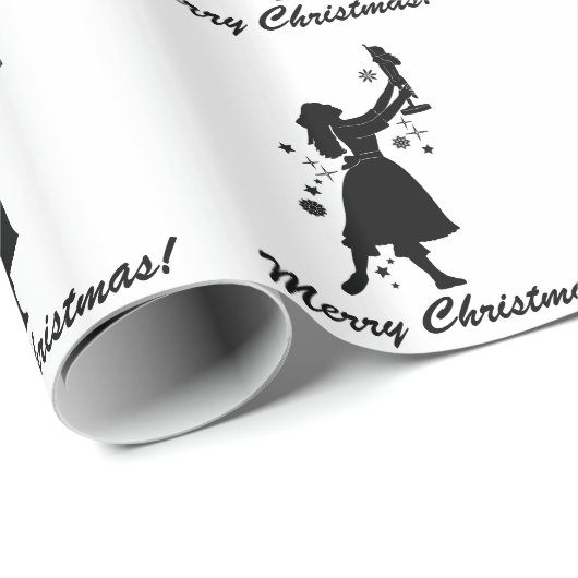 Ballerina en Nutcracker Merry kerstwrapping  Cadeaupapier (Rol Hoek)