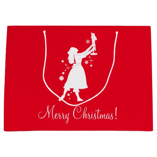 Ballerina en Nutcracker met Kerstmis Groot Cadeauzakje (Voorkant)