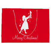 Ballerina en Nutcracker met Kerstmis Groot Cadeauzakje (Achterkant)