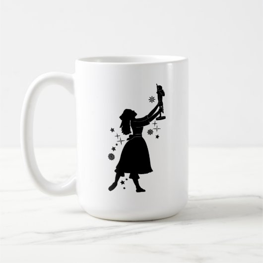 Ballerina en Nutcracker met Kerstmis Koffiemok (Links)