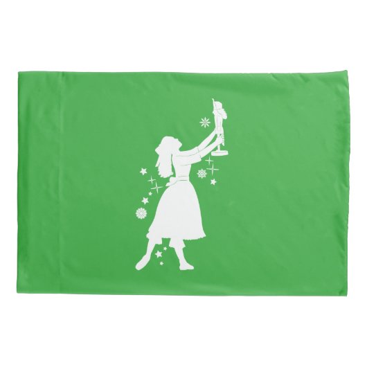 Ballerina en Nutcracker met Kerstmis Kussensloop (Achterkant)