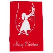 Ballerina en Nutcracker met Kerstmis Medium Cadeauzakje (Voorkant)