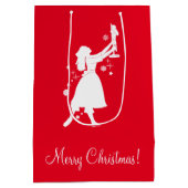 Ballerina en Nutcracker met Kerstmis Medium Cadeauzakje (Achterkant)