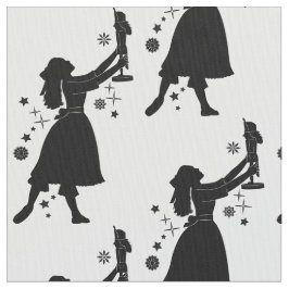 Ballerina en Nutcracker met Kerstmis Stof